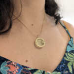 Plissé cascade or / Maille serpentine perlé acier