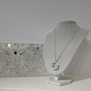Pépite or et argent / Chaîne serpentine laiton plaqué argent