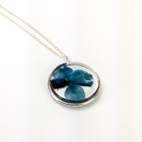 Argent/hortensia bleu
